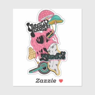 Adesivo Vinheta do crânio de fusão