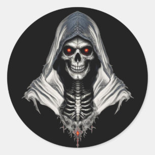 Adesivo Vinheta do crânio do Grim Reaper