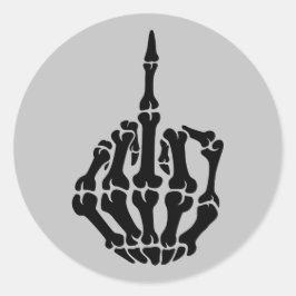 Adesivo Vinheta do Dedo Médio do Skeleton