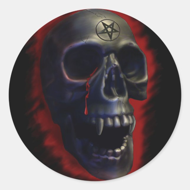 Adesivo Vinheta do Demon Skull 1 (Frente)