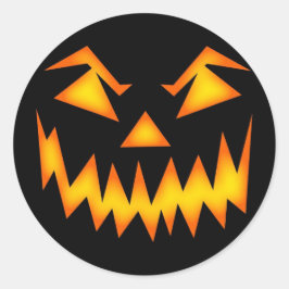 Adesivo Vinheta do Dia das Bruxas com Pumpkin Laranja