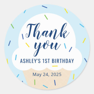 Adesivo Vinheta do Favor do Sorvete