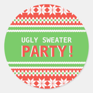Adesivo Vinheta do Festa de Natal de Sweater Feio