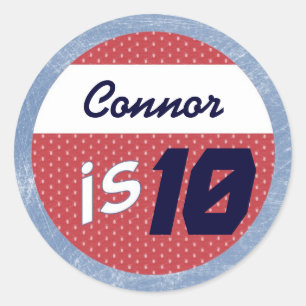 Adesivo Vinheta do Hockey Party - Vinheta Nome/Idade