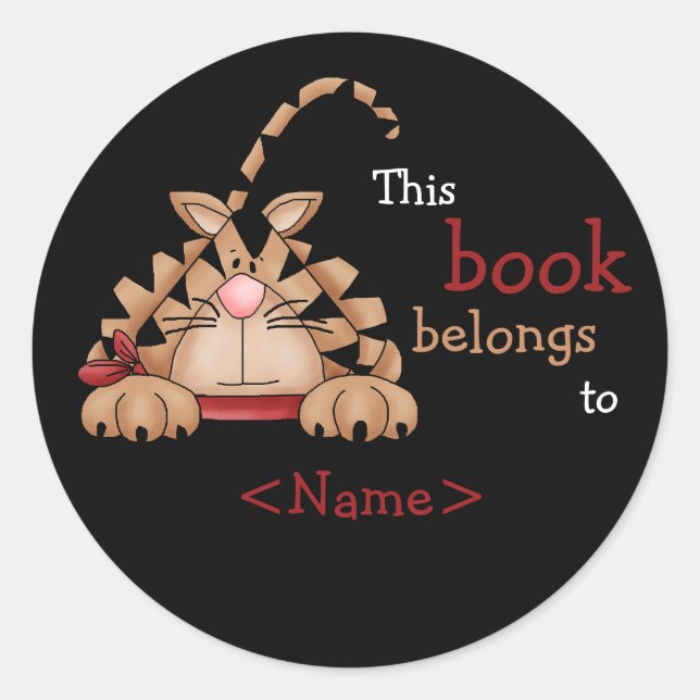 Adesivo Vinheta do Livro de Gatos (Frente)