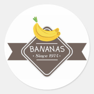 Adesivo Vinheta do logotipo BANANAS