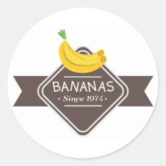 Adesivo Vinheta do logotipo BANANAS