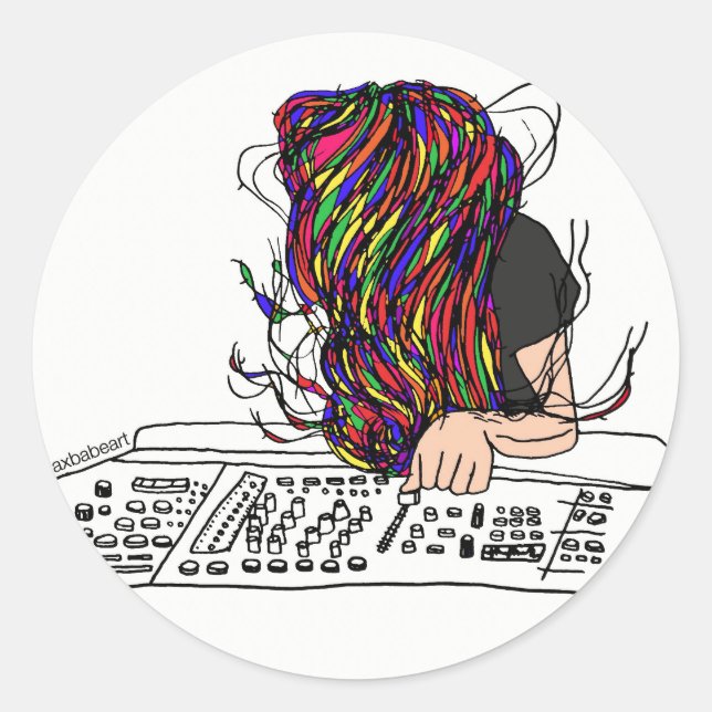 Adesivo Vinheta do logotipo Bassnectar Waxbabe (Frente)
