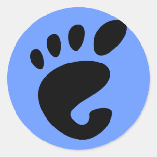 Adesivo Vinheta do logotipo de pegada GNOME
