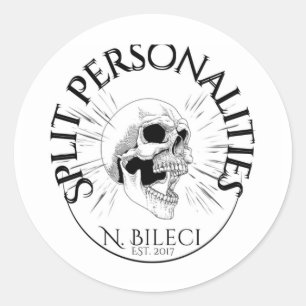 Adesivo Vinheta do logotipo de personalidades divididas