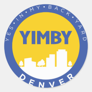 Adesivo Vinheta do logotipo Denver YIMBY