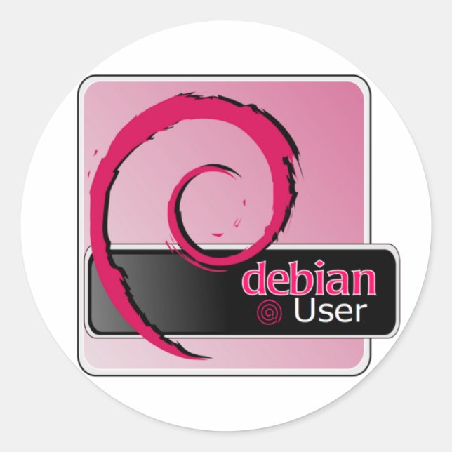 Adesivo Vinheta do logotipo do usuário Debian (Frente)