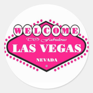 Adesivo Vinheta do logotipo HOT Pink Las Vegas