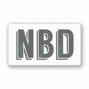 Adesivo Vinheta do logotipo NBD