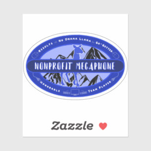 Adesivo Vinheta do logotipo Oval Azul NPM