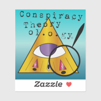 Adesivo Vinheta do logotipo Teoryology de Conspiração