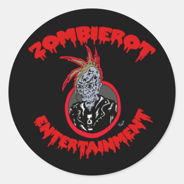 Adesivo Vinheta do logotipo Zombierot Xtoph (Frente)