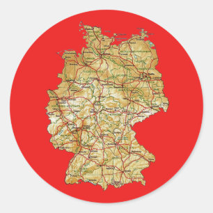 Adesivo Vinheta do Mapa Alemão