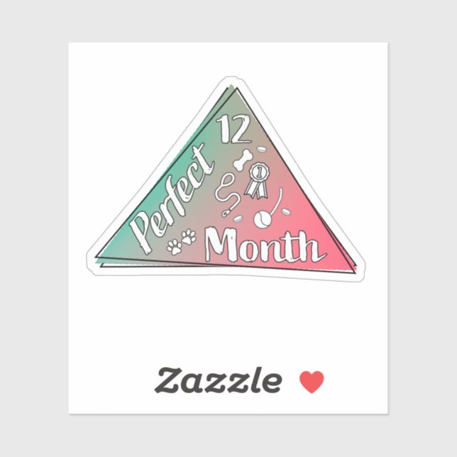 Adesivo Vinheta do mês perfeito - dezembro (Folha)