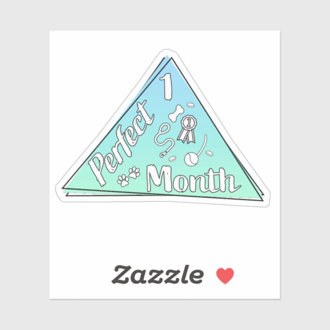 Adesivo Vinheta do mês perfeito - Janeiro (Folha)