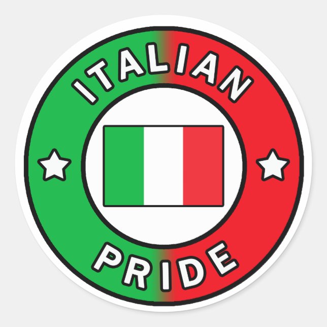 Adesivo vinheta do Orgulho Italiano (Frente)