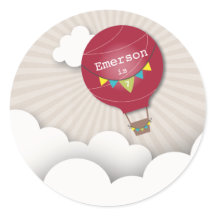 Vinheta do Partido Birthday do Balão de Ar Quente