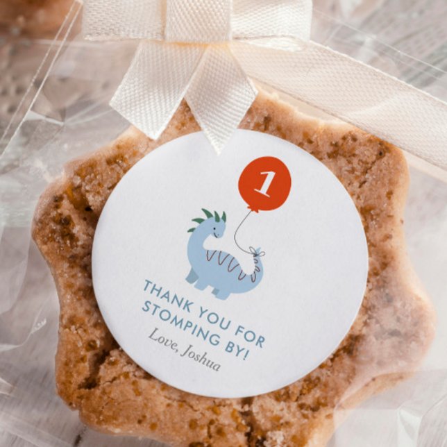 Adesivo Vinheta do Partido do primeiro aniversario Dinossa (Criador carregado)