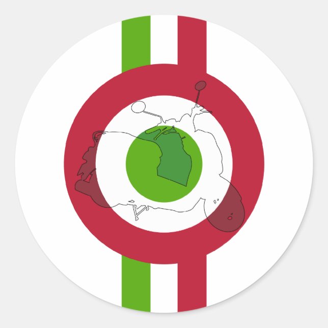 Adesivo Vinheta do Patinete Retro (Frente)