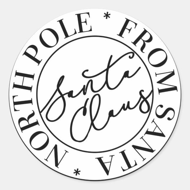Adesivo Vinheta do Polo Norte Santa Claus (Frente)