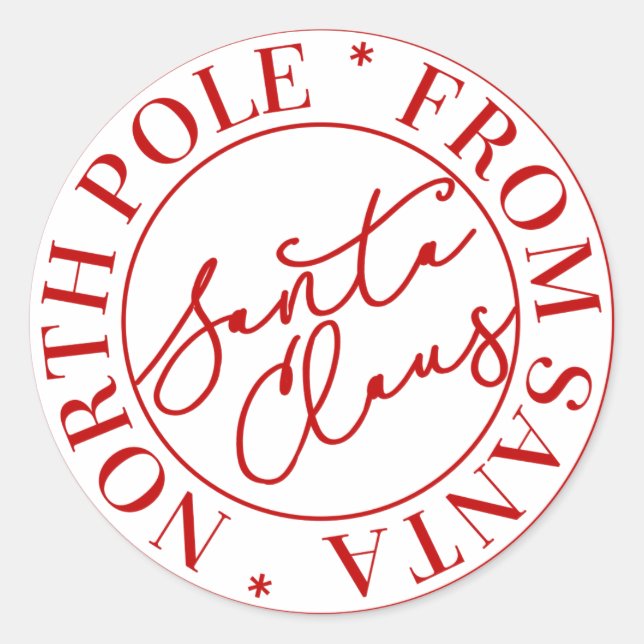 Adesivo Vinheta do Polo Norte Santa Claus (Frente)