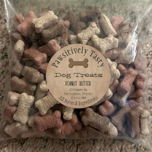 Adesivo Vinheta do produto biscoito de cães