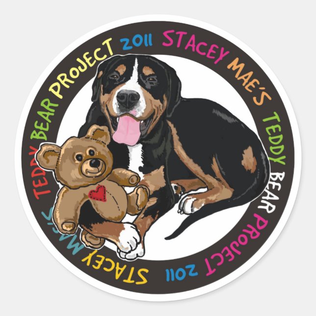 Adesivo Vinheta do Projeto Urso de Teddy (Frente)