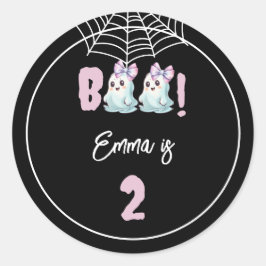 Adesivo Vinheta do segundo aniversário do Halloween