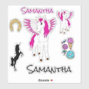 Adesivo Vinheta do tema Wing Unicorn