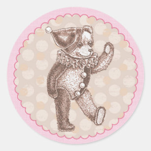Adesivo Vinheta do Urso Teddy - Rosa