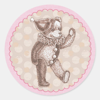 Adesivo Vinheta do Urso Teddy - Rosa