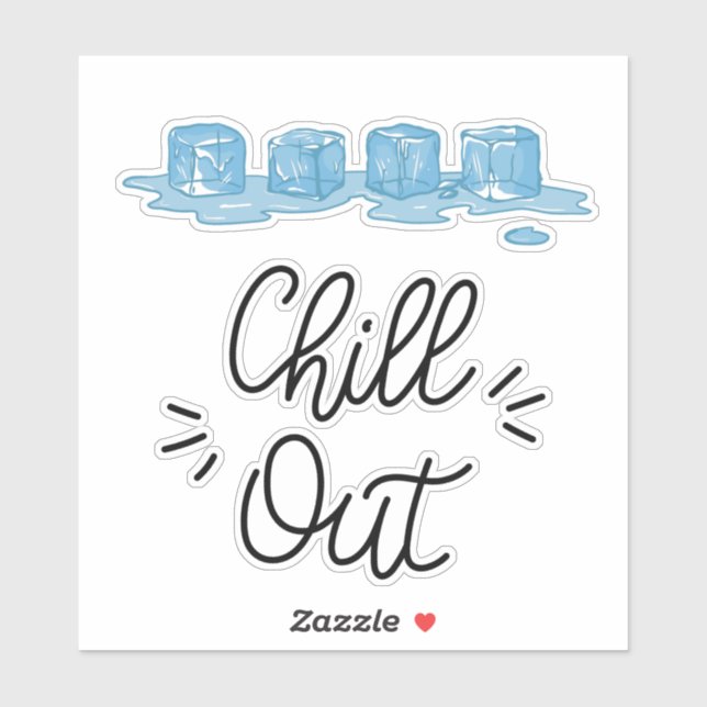 Adesivo Vinheta dos Cubos de Gelo de Fusão (Folha)