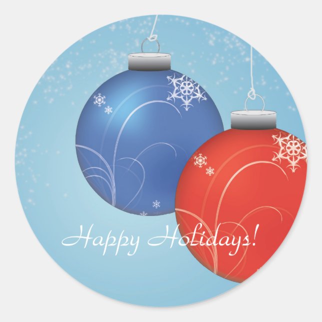 Adesivo Vinheta dos Ornamentos de Natal (Frente)