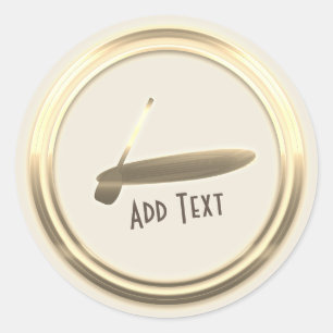 Adesivo Vinheta Dourada