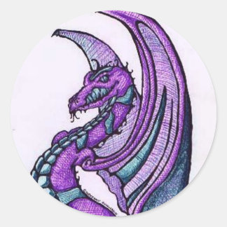 Adesivo Vinheta-Dragão/Vedantes-Envelope Sorridente
