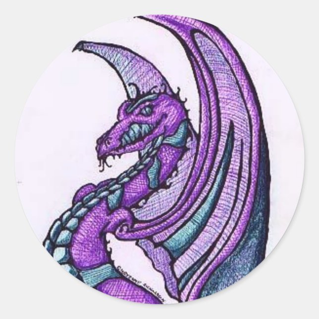 Adesivo Vinheta-Dragão/Vedantes-Envelope Sorridente (Frente)