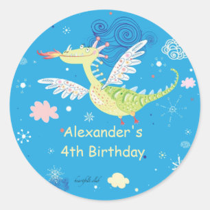 Adesivo Vinheta Dragão Voadora