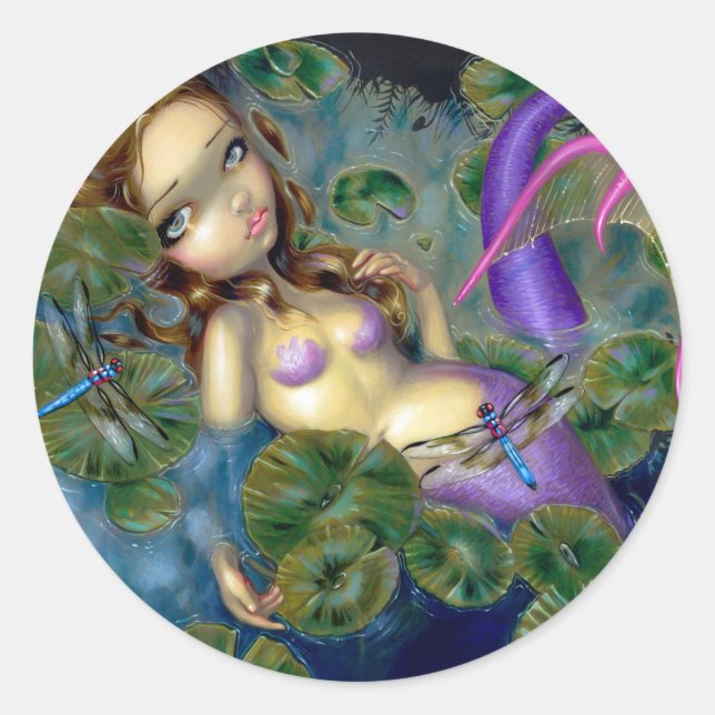Adesivo Vinheta "Dragonfly Mermaid" (Frente)