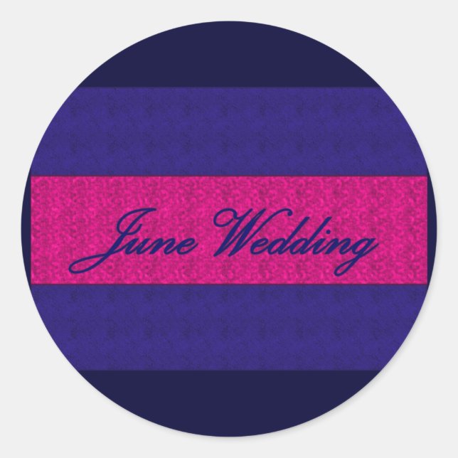 Adesivo Vinheta Elegante "June Wedding" (Frente)