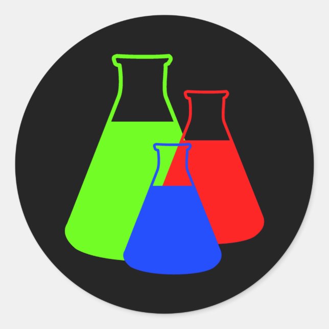 Adesivo Vinheta Erlenmeyer Multicolor (Frente)