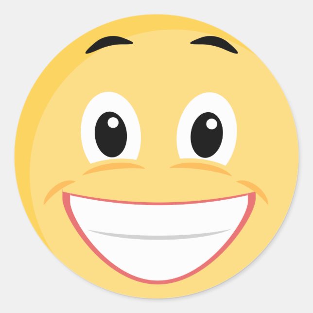 Adesivo Vinheta escolar com Face Emoji (Frente)