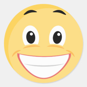 Adesivo Vinheta escolar com Face Emoji