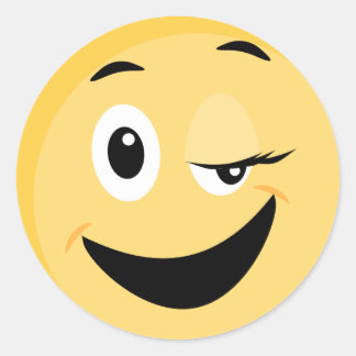 Adesivo Vinheta escolar com Face Emoji