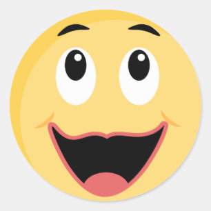 Adesivo Vinheta escolar com Face Emoji