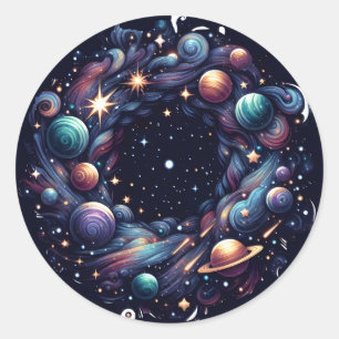 Adesivo Vinheta Espiral de Ornamento Cósmico